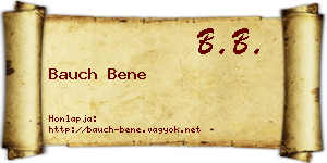 Bauch Bene névjegykártya